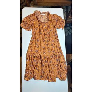 Harlow & Rose Women's Floral Tiered Swing Dress L Multicolor Casual